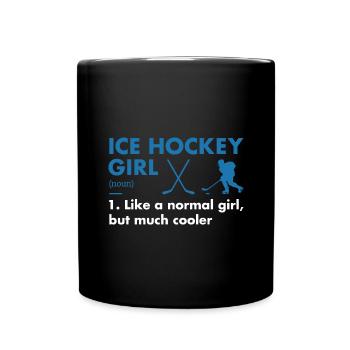 Sport Girl Definition Ice Hockey - Tasse einfarbig - Schwarz - Vorne