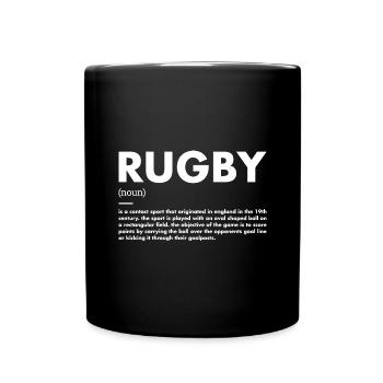Sport Definition Rugby - Full Colour Mug - black - Front