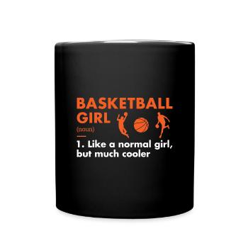 Sport Girl Definition Basketball - Full Colour Mug - black - Front