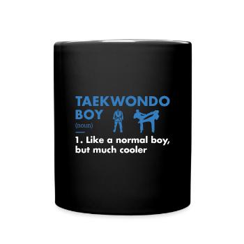 Sport Boy Definition Taekwondo - Full Colour Mug - black - Front