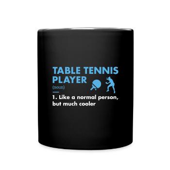 Sport Player Definition Table Tennis - Full Colour Mug - black - Front