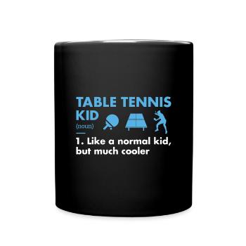 Sport Kid Definition Table Tennis - Full Colour Mug - black - Front