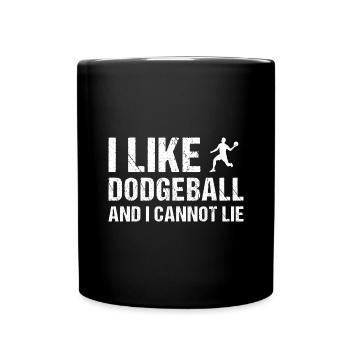 J’aime le ballon chasseur et je ne peux pas mentir au ballon-chasseur - Mug uni - noir - Devant