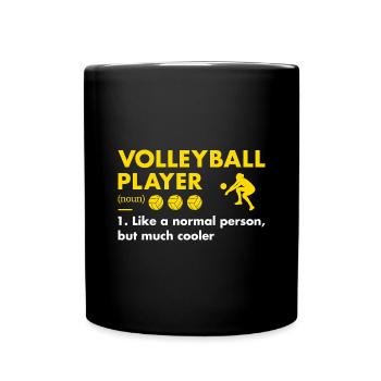 Sport Player Definition Volleyball - Tasse einfarbig - Schwarz - Vorne