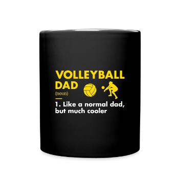 Sport Dad Definition Volleyball - Full Colour Mug - black - Front