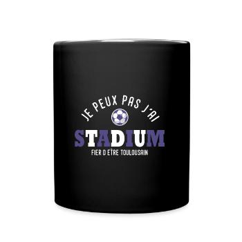 football toulouse Je peux pas j' ai stadium - Mug uni - noir - Devant