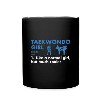 Sport Girl Definition Taekwondo - Full Colour Mug - black - Front