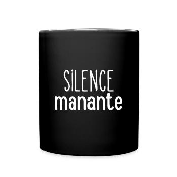 silence manante - Mug uni - noir - Devant