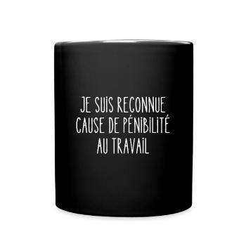 pénibilité au travail - Mug uni - noir - Devant