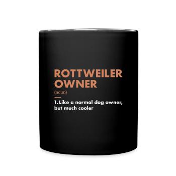 Rottweiler Définition du propriétaire - Mug uni - noir - Devant