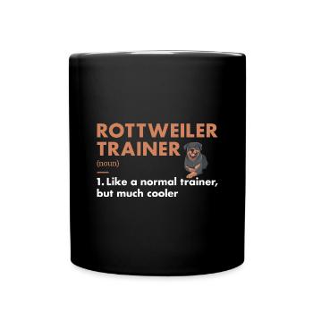 Rottweiler Trainer Definiton - Tasse einfarbig - Schwarz - Vorne