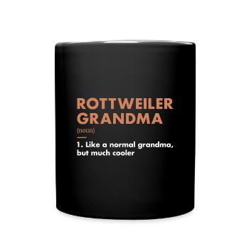 Rottweiler Grandma Definition - Tasse einfarbig - Schwarz - Vorne