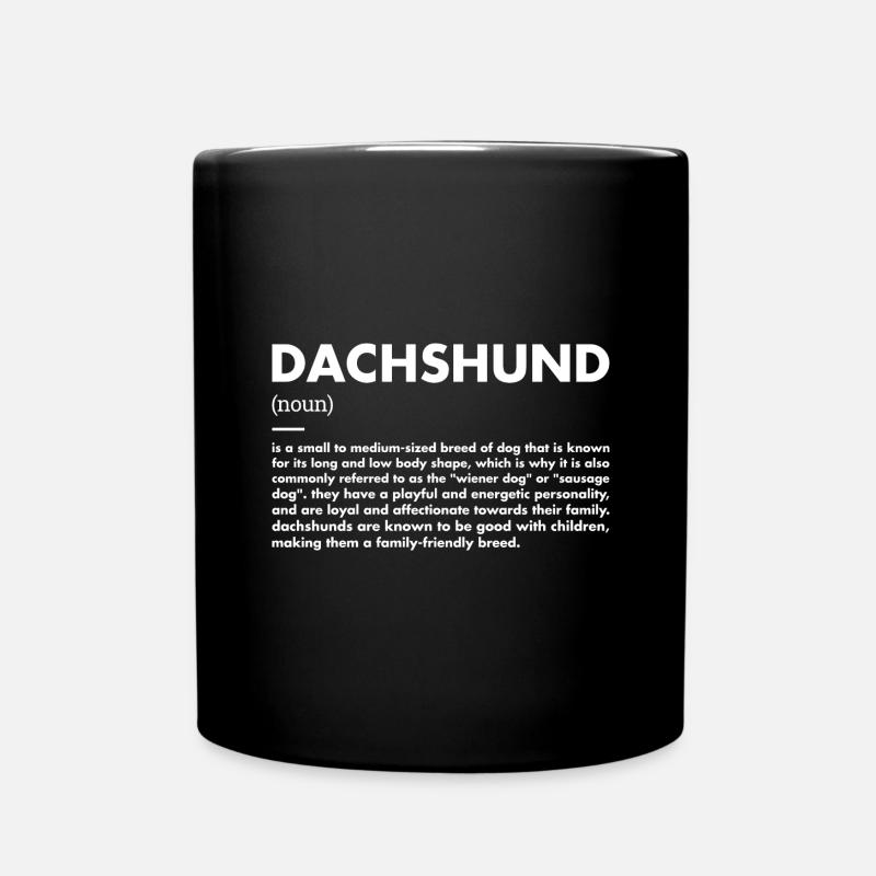 Dachshund Definition - Full Colour Mug - black