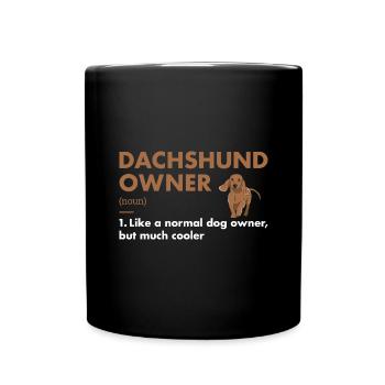 Dachshund Owner Definition - Full Colour Mug - black - Front
