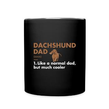 Dachshund Dad Definition - Full Colour Mug - black - Front