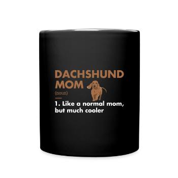 Dachshund Mom Definition - Full Colour Mug - black - Front