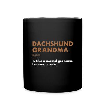 Dachshund Grandma Definition - Full Colour Mug - black - Front