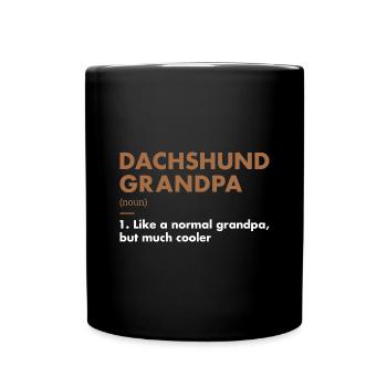 Dachshund Grandpa Definition - Full Colour Mug - black - Front