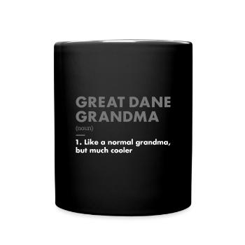 Grand-mère dogue allemand Définition - Mug uni - noir - Devant