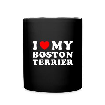 I Love My Boston Terrier - Full Colour Mug - black - Front