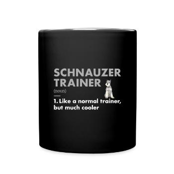Schnauzer Trainer Definiton - Mug uni - noir - Devant
