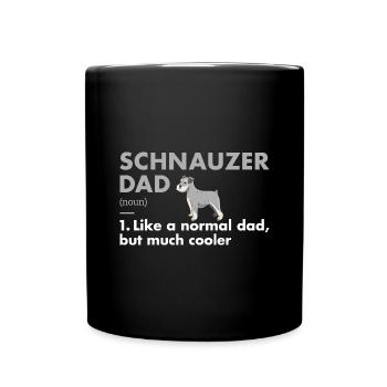 Schnauzer Dad Definition - Tasse einfarbig - Schwarz - Vorne