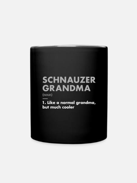 Schnauzer Grandma Definition - Tasse einfarbig - Schwarz