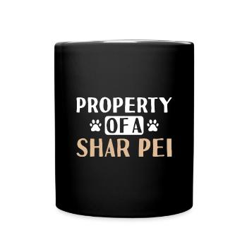 Propriété d’A Shar Pei - Mug uni - noir - Devant