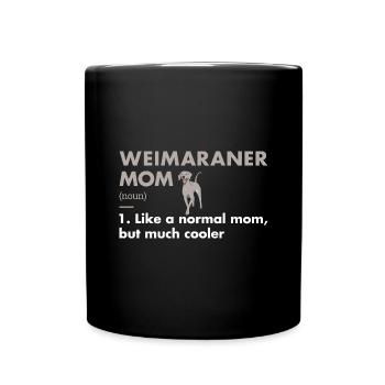 Définition de la maman braque de Weimar - Mug uni - noir - Devant