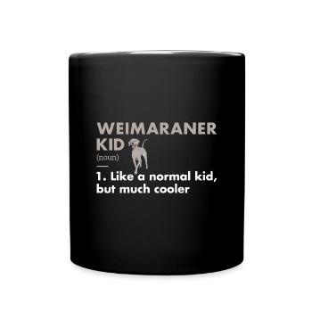 Définition de l’enfant de Braque de Weimar - Mug uni - noir - Devant