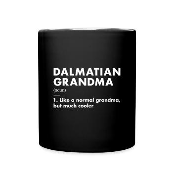 Dalmatian Grandma Definition - Full Colour Mug - black - Front