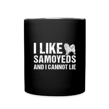 J’aime Samoyède et je ne peux pas mentir - Mug uni - noir - Devant