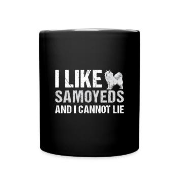 J’aime Samoyède et je ne peux pas mentir - Mug uni - noir - Devant