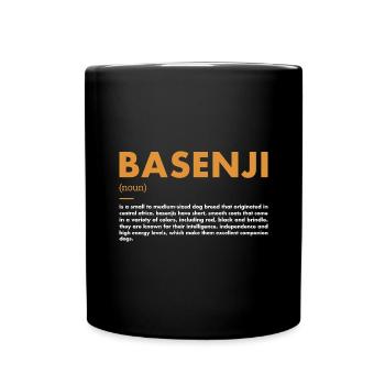 Dog Basenji Definition - Full Colour Mug - black - Front