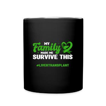 Leberspender Transplantation Organspende Geschenk - Tasse einfarbig - Schwarz - Vorne