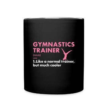 Sports Coach Gymnastics - Full Colour Mug - black - Front