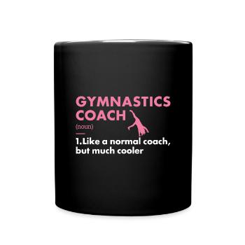 Sport Coach Gymnastics - Full Colour Mug - black - Front