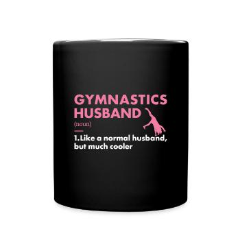 Sport Husband Gymnastics - Tasse einfarbig - Schwarz - Vorne