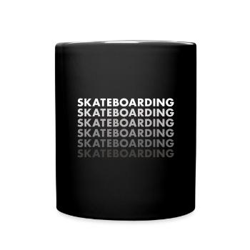 Skateboard sportif - Mug uni - noir - Devant