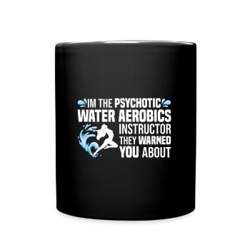 Wassergymnastik Geschenke | Water Aerobics Sport - Tasse einfarbig - Schwarz - Vorne