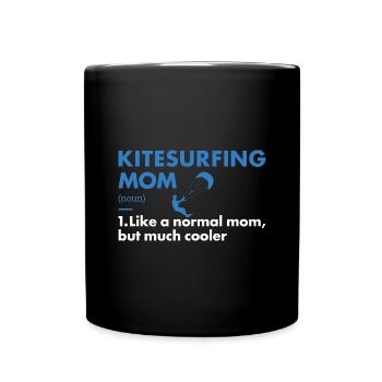 Sport Mom Kitesurfing - Full Colour Mug - black - Front
