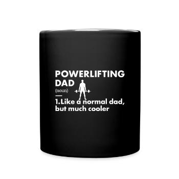 Sports Dad Powerlifting - Full Colour Mug - black - Front