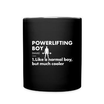 Sport Boy Powerlifting - Tasse einfarbig - Schwarz - Vorne