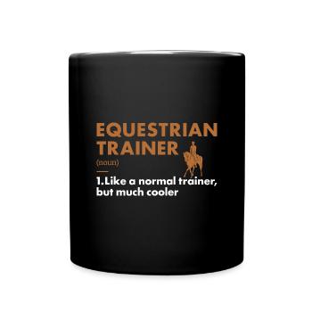 Entraîneur sportif Définition Équestre - Mug uni - noir - Devant