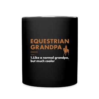 Sport Grand-père Définition Équestre - Mug uni - noir - Devant