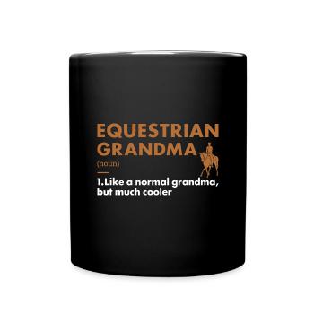 Sport Grand-mère Définition Équestre - Mug uni - noir - Devant