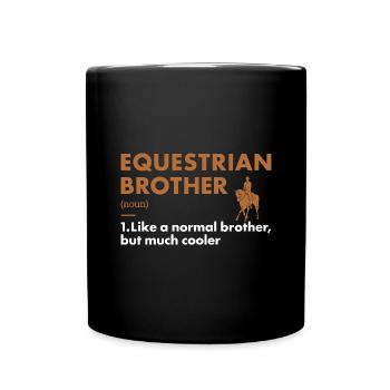 Sport Brother Définition Équestre - Mug uni - noir - Devant