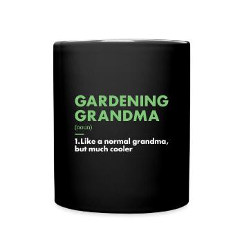 Jardinier Grand-mère Définition Jardinage - Mug uni - noir - Devant