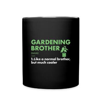 Jardinier Frère Définition Jardinage - Mug uni - noir - Devant