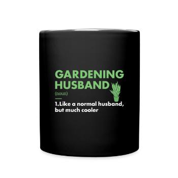Jardinier Mari Définition Jardinage - Mug uni - noir - Devant